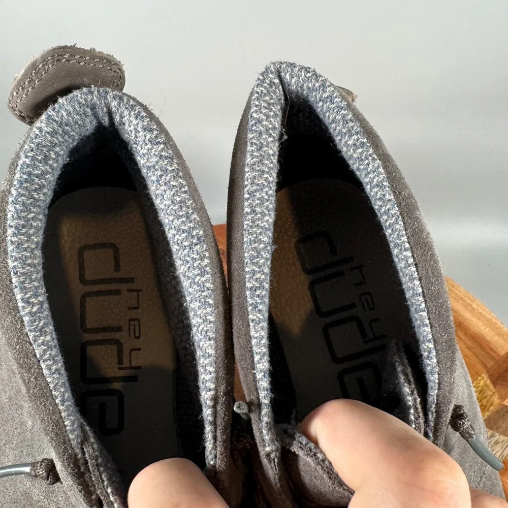 Hey Dude Jo Suede Shadow Grey Mens Chukka Boots Size‎ 9 Sneaker Shoes